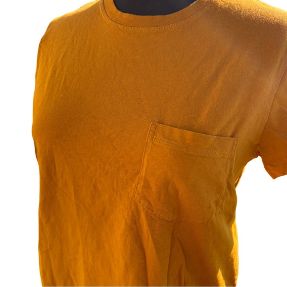 Everlane Orange 100% Organic cotton Pocket Boxy Fit Tee Shirt Size Small - Picture 3 of 5